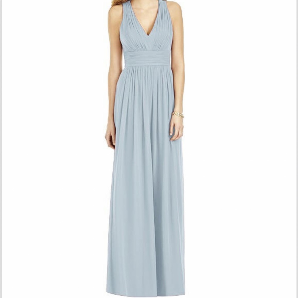 Dessy after 6 dress. Style 6752. Size 20. Color peach. Unaltered.